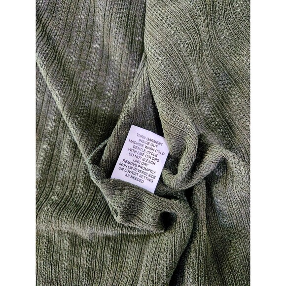 NWT Notations Lightweight Green Long Sleeve Cardigan button detail Size XLarge - Picture 8 of 9